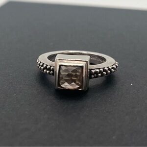 Michael Dawkins Sterling Silver Smoky Quartz Ring Size 5